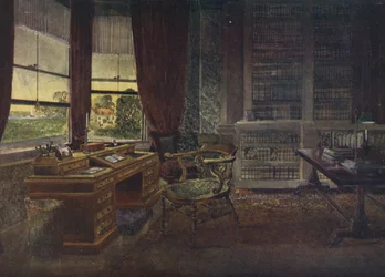I Dickens land - Charles Dickens arbetsrum, Gadshill, ca 1904